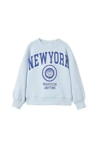 ZARA Sudadera texto varsity oferta