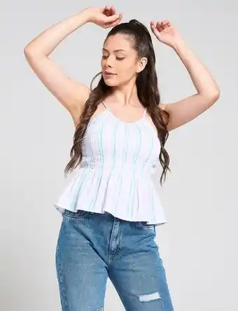 Moda RM Top tiras encarrujado oferta