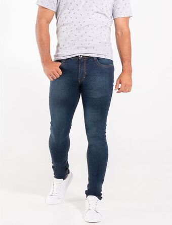 Moda RM Jean skinny llano azul oscuro oferta