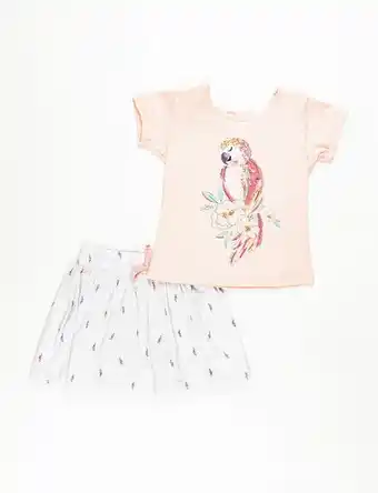 Moda RM Conjunto falda camisera rosado oferta