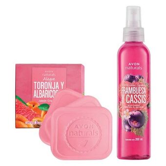 AVON Set x 2 jabón toronja y albaricoque y spray corporal oferta