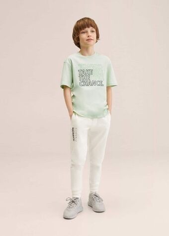 Mango Camiseta estampada algodón oferta