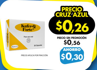 Farmacias Cruz Azul Kufer-Q Forte 30 capsulas oferta