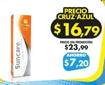 Farmacias Cruz Azul Suncare FPS70 oferta