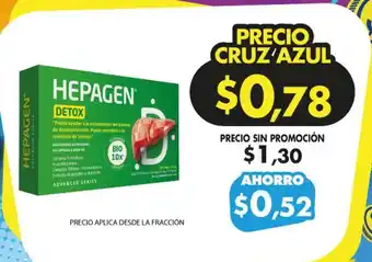 Farmacias Cruz Azul Hepagen Detox oferta