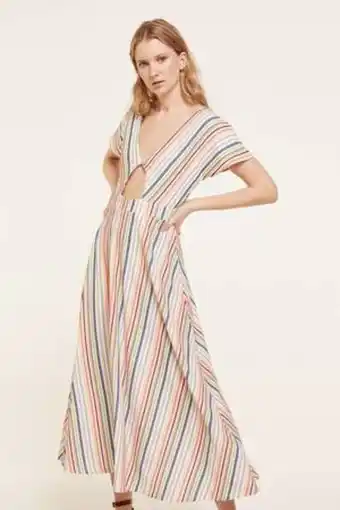 De Prati Vestido midi a rayas springfield oferta