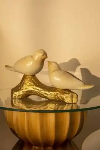 De Prati Figura decorativa pájaros dorado tahua oferta
