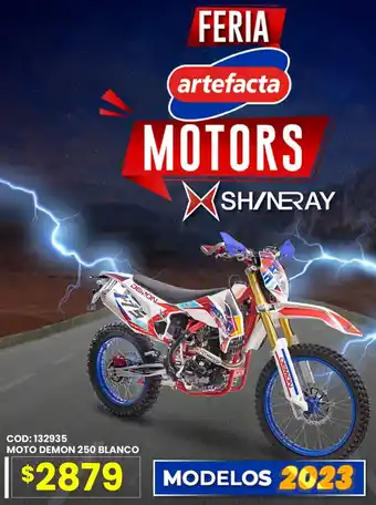 Artefacta Moto Demon 250 Blanco oferta