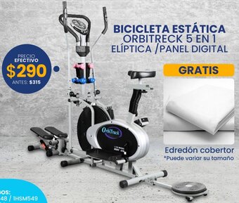 Novicompu Bicicleta Estática Orbitreck 5 En 1 Elíptica / Panel Digital oferta