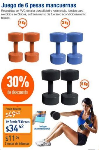 TVentas Juego de 6 Pesas Mancuernas oferta