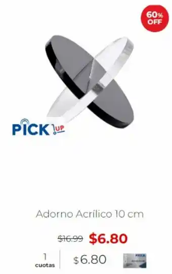 Pycca Adorno Acrílico 10cm oferta
