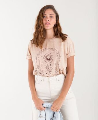 NAF NAF Camiseta clásica con estampado en frente oferta
