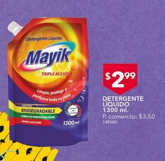 Tia Detergente líquido mayik 1300ml oferta