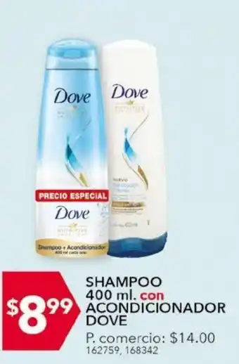 Tia Shampoo 400ml con acondicionador dove oferta