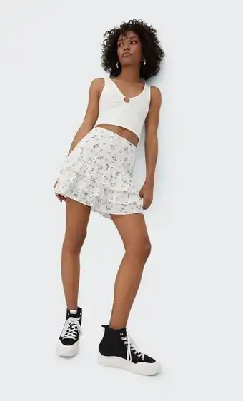 Stradivarius Falda volantes oferta
