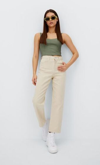 Stradivarius Jeans straight cropped oferta