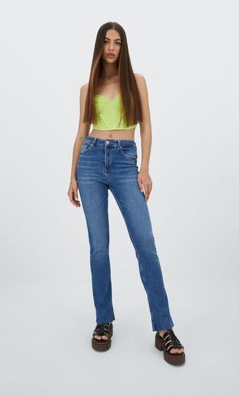 Stradivarius Jeans skinny flare oferta