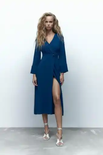 ZARA Vestido midi botón oferta