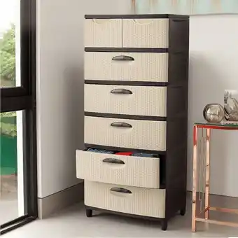 Pycca Cajonera súper nova duo beige 6 pisos oferta