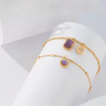 Set x 2 pulseras amatista paz