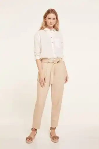De Prati Pantalón straight de lino springfield oferta