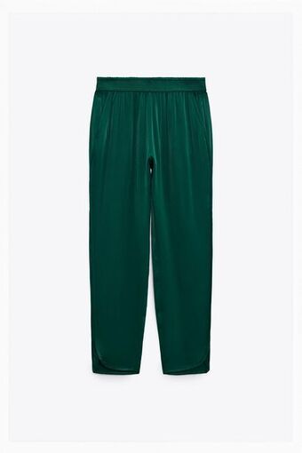 ZARA Pantalón satinado oferta