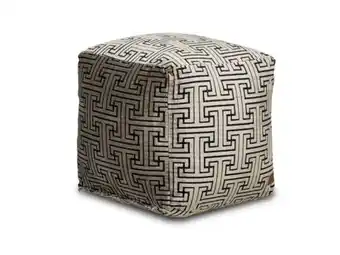 Colineal Puff matias c/beige-negro oferta