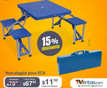 TVentas Mesa Plegable Pícnic 821B oferta