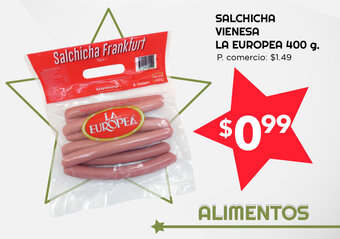 Tia Salchicha Vienesa La Europea 400g oferta