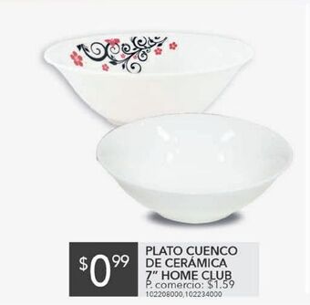 Tia Plato cuenco de cerámica 7" home club oferta
