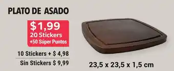 Mi Comisariato Plato de Asado 23,5 x 23,5 x 1,5cm oferta