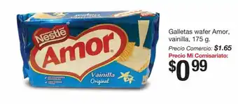 Mi Comisariato Galletas Wafer Amor, Vainilla 175g oferta