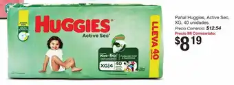 Mi Comisariato Pañal Huggies Active Sec XG 40 unidades oferta