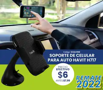 Novicompu Soporte de Celular para auto Havit H717 oferta