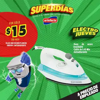 Artefacta Black & Decker Plancha IRBD100/Antiadherente oferta