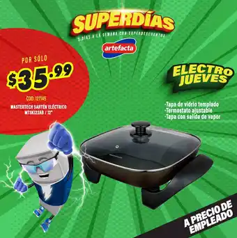 Artefacta Mastertech Sartén Eléctrico MTSK122AB / 12" oferta