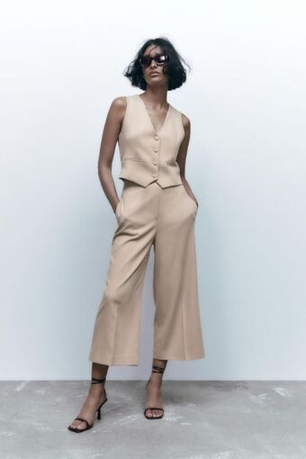 ZARA Pantalón culotte oferta