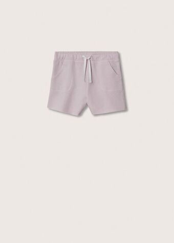 Mango Short algodón cintura elástica oferta