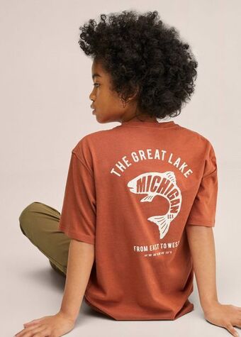 Mango Camiseta estampado posterior oferta