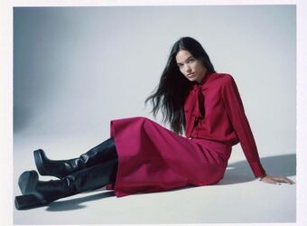 ZARA Falda recta abertura oferta