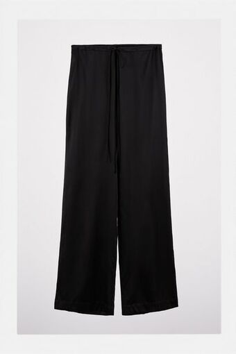 ZARA Pantalón largo seda oferta