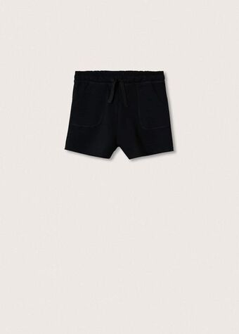 Mango Short algodón cintura elástica oferta