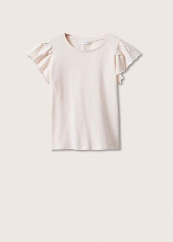 Mango Camiseta manga volante oferta