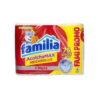 Akí Familia papel higiénico megarollo gratis 2 rollos 18 x 35 m oferta
