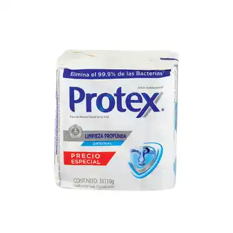 Akí Protex jabón limpieza profunda antibacterial 3 x 110 g oferta