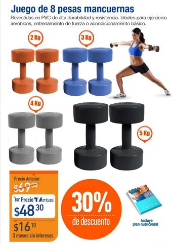 TVentas Juego de 8 Pesas Mancuernas oferta