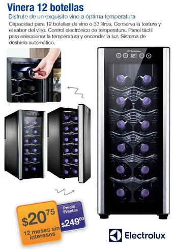 TVentas Electrolux Vinera 12 Botellas oferta