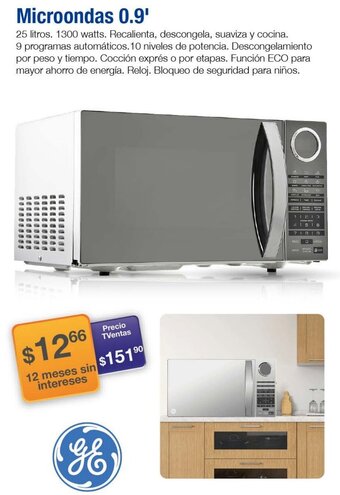 TVentas Microondas 0,9' oferta