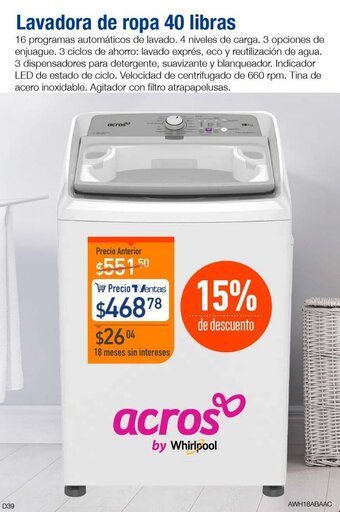 TVentas Lavadora de Ropa 40 Libras oferta