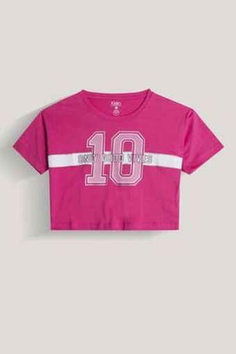 De Prati Camiseta semi crop estampada de algodón kiddo oferta